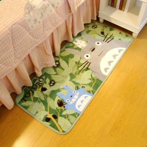 1pcs Cute Totoro Cat Bedroom Living Room Rug Cartoon Printed Floor Mat Carpet Toddler Kids Climb Blanket Home Decoration Carpets