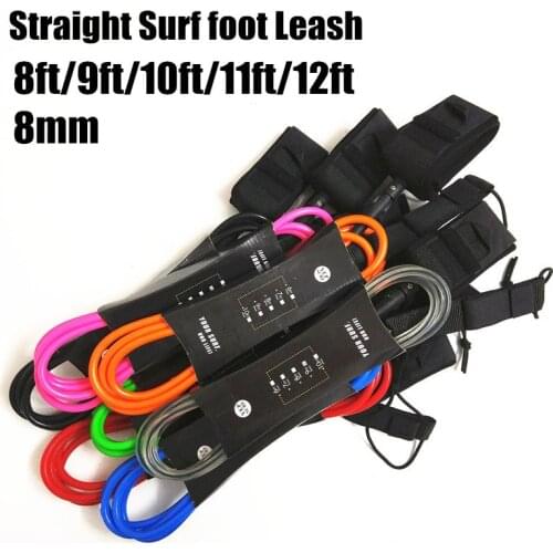 1pc Surfboards Leash 8ft,9ft,10ft,11ft,12ft 8mm Length Sports Surfboard Leash Surf Leash Laisse Surf water sport