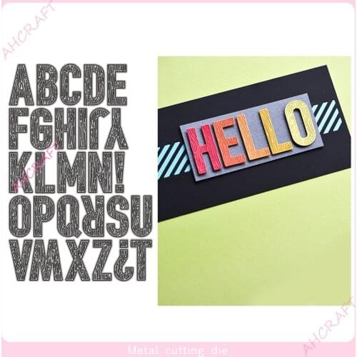 26PC Uppercase letter Metal Cutting Dies for DIY Scrapbooking Photo Album Decorative Embossing PaperCard Crafts Die2021