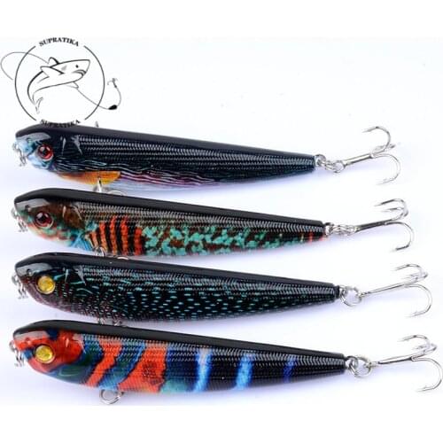 4Pcs/Lot 8.5cm/9.6g TopWater Pencil Fishing Baits Lure Lifelike Floating Minnow Artificial Hard Pesca Isca Wobblers For Fishing