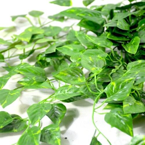 90cm Length 9 forks Green Artificial Leaf Flower Plant For Wedding Home Decoration Foliage DIY Scrapbooking Craft Fake Flower