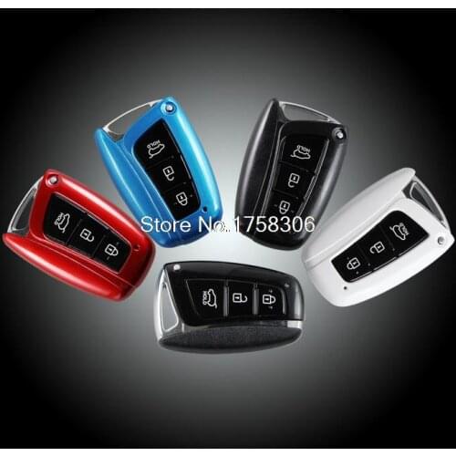 Angelguoguo Car Key Cover Case fit for Hyundai IX45/New Santa Fe ABS Key Bag case ( Intelligent Edition)