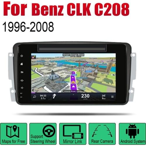 Car DVD Player For Mercedes Benz CLK C208 W208 1996~2008 NTG IPS LCD Screen GPS Navigation Android System Radio Video Stereo