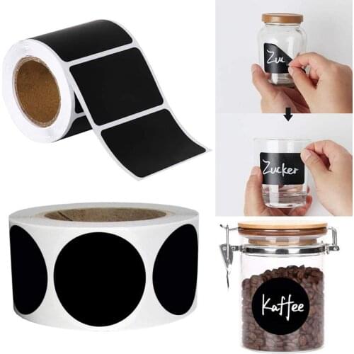 7 Styles Of Blank Sticker Label Can Be Handwritten Waterproof Blackboard Kitchen Spice Label Sticker Household Jar Bottle Label