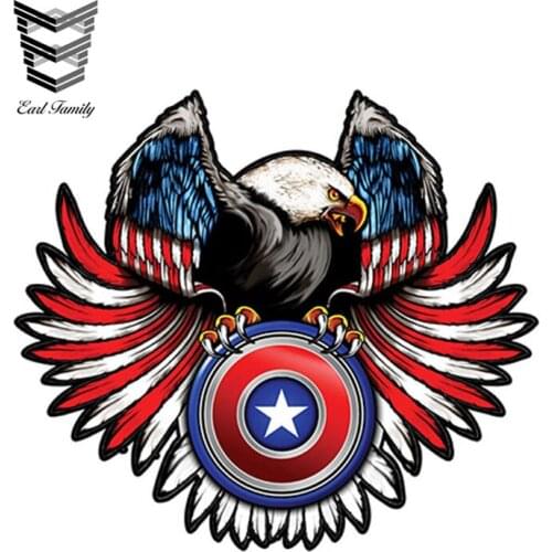 EARLFAMILY 13cm x 10cm Bald Eagle RV Decal Sticker Motor home Trailer Truck Golf Cart Vinyl Decal Personality Car Accessories