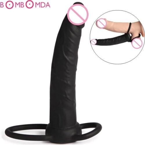 Dildo Vibrator Double Penetration Strapon Dildo Vibrator Anal Beads Butt Plug G Spot Vibrator Intimate Adult Sex Toys for Couple
