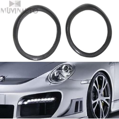 ForPorsche911 997 Turbo Carbon fiber Lamp Hoods Porsche 911 997 carbon fibre retrofit front lampshade carbon fibre lamp frame