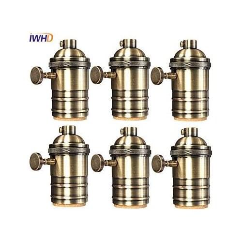IWHD 4pcs Lampholder E27 Lamp Holder Loft Vintage E27 Socket Edison Lamp Base Socket For Industrial Pendant Light Style
