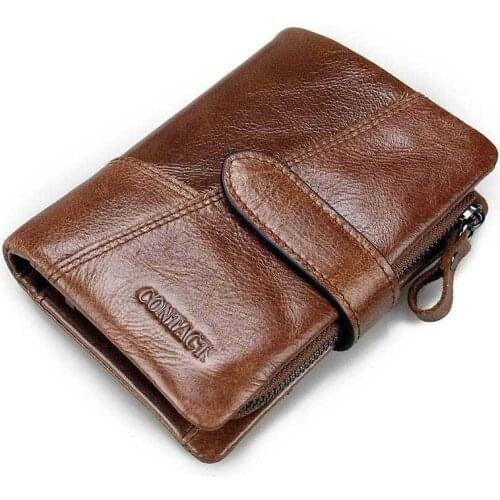 Bifold Wallet Purse Luxury Leather Mens Wallet Hasp Design Small Mens Wallets With Zipper Coin Pocket Card Holder Luxury Wallet