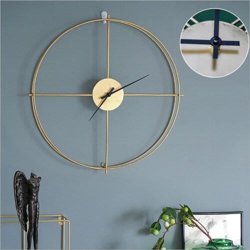 Mountchen 2020 New Nordic Style Metal Wall Clock Decoration Round Gold Metal Shelf Wall Wood Shelves Decoration Scandinavian