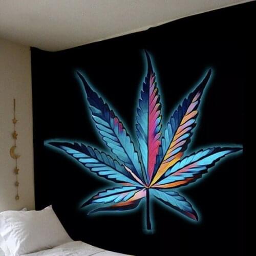 Fashion Maple Leaf Tapestry Wall Hanging Bedroom Decor Wall Covering Rugs Carpet Polyester Curtain Cloth Bedspread Beach Towel