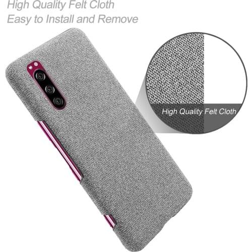 Anti-slip Ultra Thin Fabric Cloth Case For Sony Xperia 5 Anti-Drop Phone Bag Cover For Sony Xperia 5 Xperia5 J8210, J8270, J9210