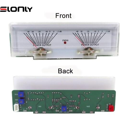 Panel Double Needle Dual Pointer Amplifier VU Meter Level Meter Indicator Silver White VU Audio with Pre-stage Drive Board