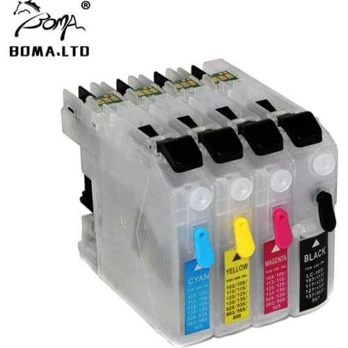 Refillable Ink Cartridge With Auto Reset Chip For Brother LC103 XL LC105 LC101 LC107 LC109 J6720DW J6920DW J285DW J470DW Printer