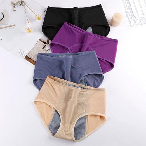 Period Proof Briefs High Waist Female Dropshipping Menstrual Panties Women Sexy Pants Leak Proof Incontinence Underwear