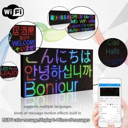 Scrolling led Display Board LED Message Sign Word Led Display RGB Full Color Led Banner for Advertising Bussiness