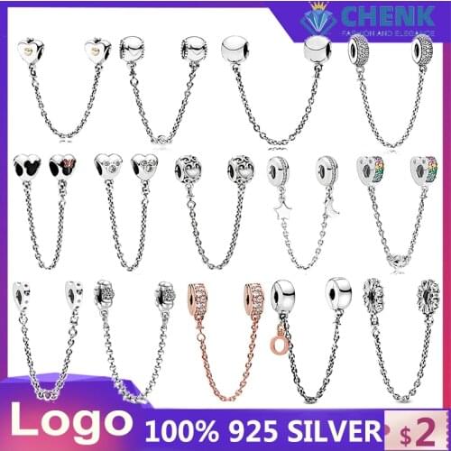 Pulsera De Plata De Ley 925 Que Hace Piedra Diy Para Momen Cadena De Seguridad Original De FáBrica China