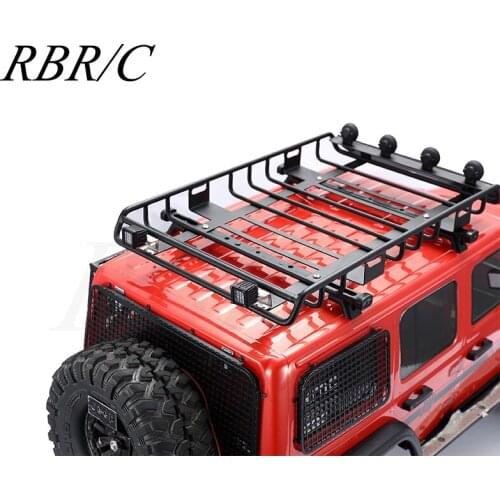 RBR/C 1:10 Off-Road Climbing Four-Wheel Drive RC Remote Control Car Metal Roof Luggage Frame DIY Upgrade Accessories R713-714