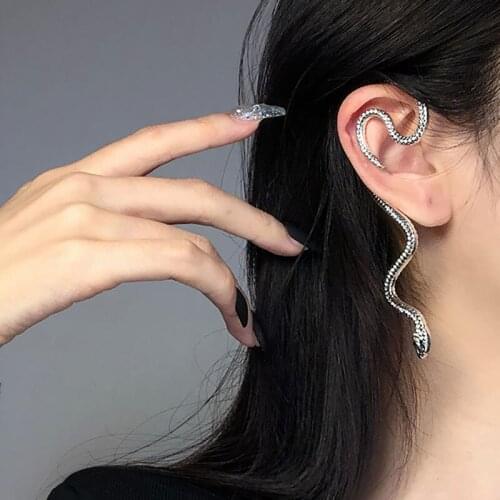 Earrings 2021 Trend New Pattern No Ear Hole Serpentine Ear Clip Vintage Cool Diablo System Around The Ear Hanging Earrings