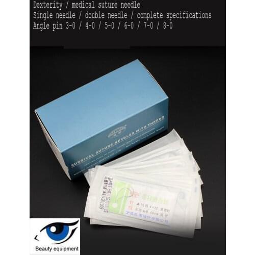 Ningbo Lingqiao Suture Needle Cosmetology Plastic Double Eyelid Buried Thread Dimple Needle 1/2 Round Needle 3/8 Angle Needle