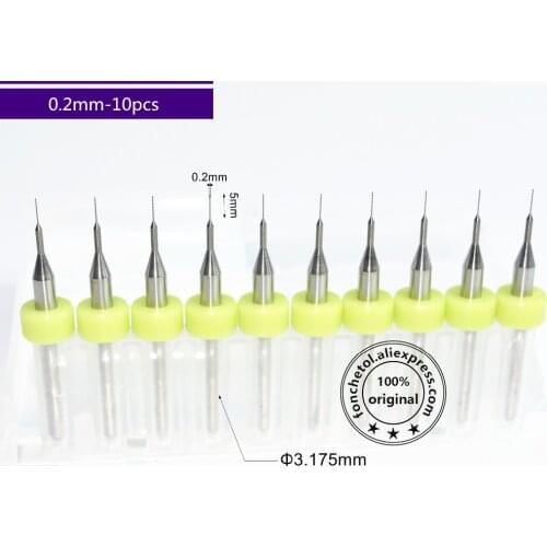 3.175mm*0.2mm,10pcs,Free shipping micro PCB Drill Bit,CNC milling Cutter,Solid carbide Drill,wood tool,plastic,copper,stainless