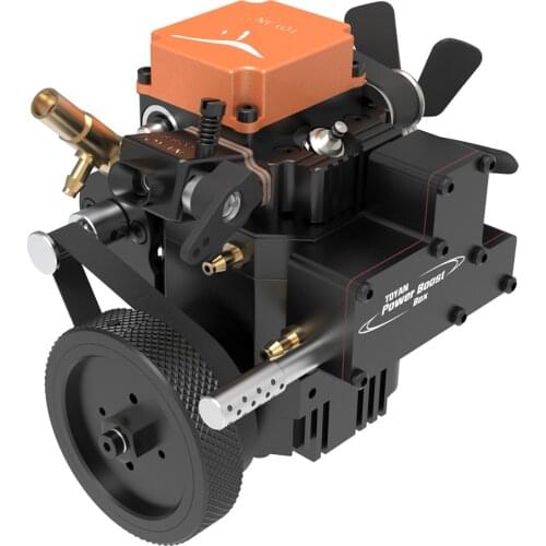 Toyan FS-S100WA1 Single Cylinder 4 Stroke Mechanical Methanol Engine Model With Water-Cooled Pump Channel For 1:1 Cars Or Ships