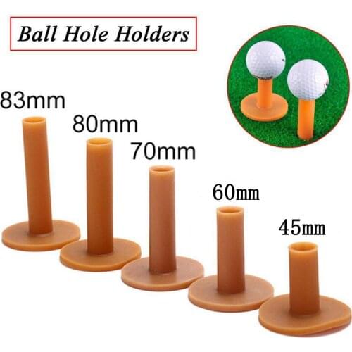 45/60/70/80mm Training Practice Tee Mat Golves Ball Hole Holders Beginner Trainer Practice Rubber Golf Tee Holder