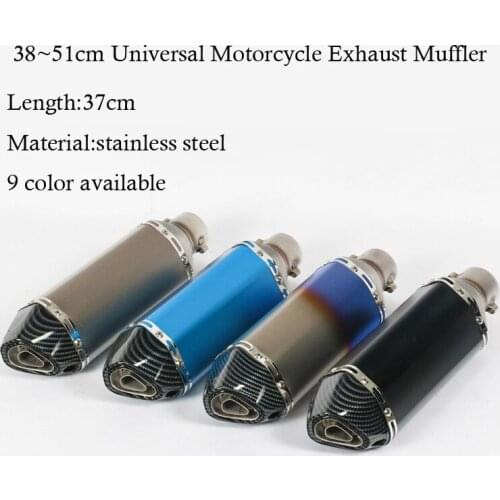 Universal 38~51mm Motorcycle Exhaust Muffler with DB Killer Stainless Steel For Scooter Dirt Bike Muffler Pipe YZF600 R6
