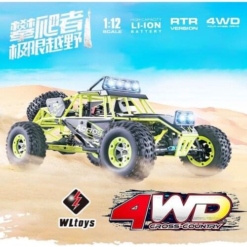 WLtoys RC Cars 12428 High Speed 50KM/H Fast Race Cars Monster Truck Four-Wheel Drive Rock Crawler Electric RC Off-Road Vehicle