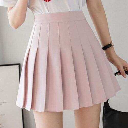 2021 Spring Sexy Skirt Shorts Women High Waist Mini Skirt School Short Kawaii Female Pleated Summer Pink Skirt