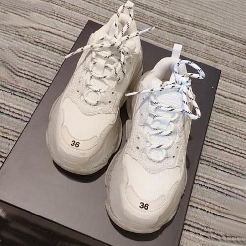 New for 2021! Women Platform Comfortable Casual Shoes Lace Up Mesh Fashion Sneakers for Women Height Increasing
