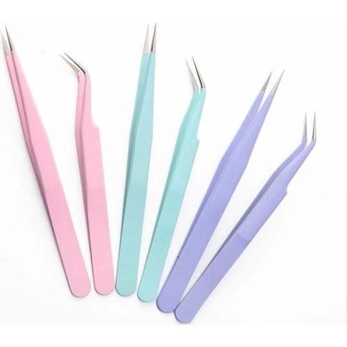 2pcs/Lot Diamond Painting ToolsFast Pasted Rhinestone Tweezers Stainless Diamond Embroidery Tweezers Diamond Mosaic Accessories