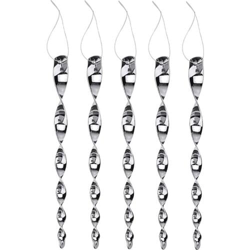 5Pcs Silver Bird Reflective Repellent Bird Repeller Rotating Rod Reflective Wind Spiral Deterrent Control Device Practical