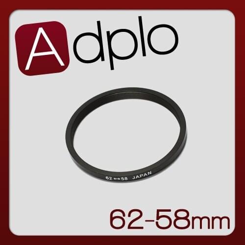 62-58mm Step-Down Metal Adapter Ring / 62mm Lens to 58mm Accessory