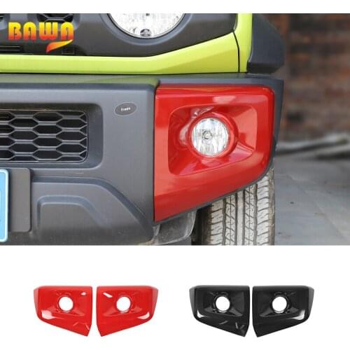 BAWA Car Sticker Front Bumper Fog Lights Lamp Decoration Cover Stickers Exterior Accessories For Suzuki Jimny 2019 2020