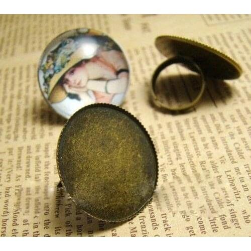 Free shipping!!!!! 100pcs/lo tAntique Brass Nickel Free 30mm round Ring Base