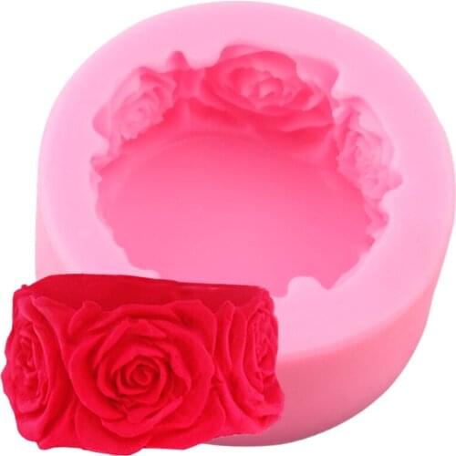 Byjunyeor S021 Love Rose UV Resin Silicone Mold Fondant Chocolate Candy Crystal Epoxy Clay Plaster Concrete Candle Soap Moulds