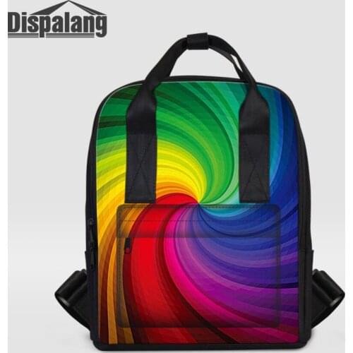 Dispalang Designer Women Backpacks Colorful Print School Bags For Teenagers Girls Female Travel Shoulder Bag Ladies BackPack