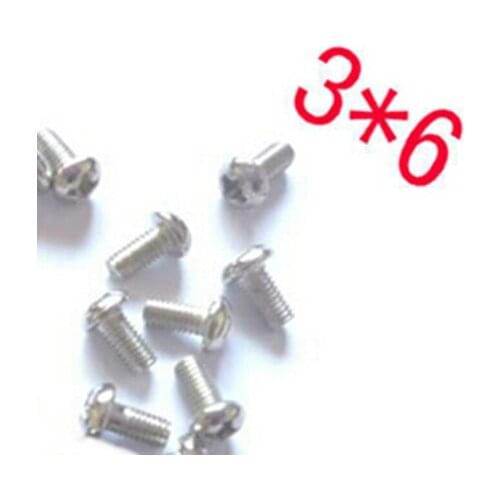 F17020 100pcs M3 Screws 3*6 mm Screw Bolt For Coupling / Motor mounts / Servo bracket Robot Car chassis