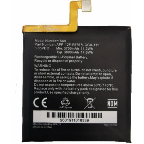1x 3680mAh APP-12F-F57571-CGX-11 For Caterpillar CAT S60 Mobile Phone Replacement Batteria Batterie For CATS60