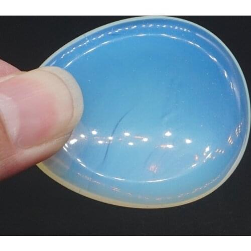 Thumb Worry Stone Nice Gemstone Opalite Crystal Healing Reiki Massage Meditation Pocket PalmStone