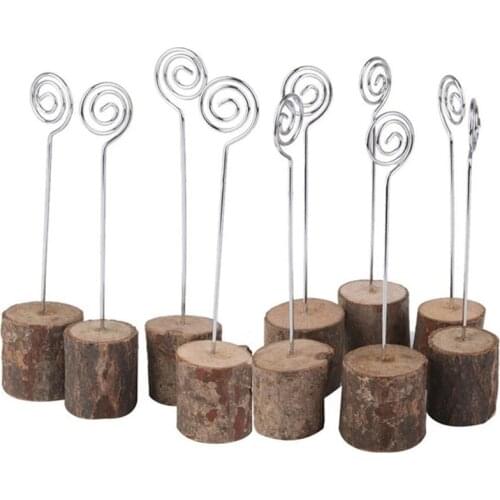 Rustic Place Cards Table Numbers Holders Country Style Coffee House Hotel Party Wedding Decorations Vintage Wooden Decor