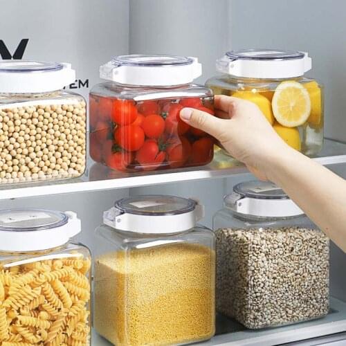 Kitchen Miscellaneous Grains Tank Storage Containers Household Sealed Snack Transparent Container Finishing Box Storage Tank