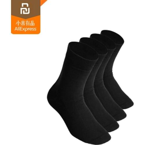 4 pcs/set xiaomi 365WEAR spring and summer winter section gentlemans socks black Antibacterial pre-odor, moisture wicking sock