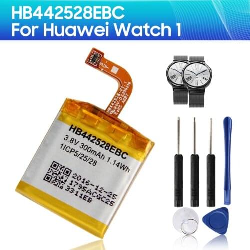 Original Phone Battery HB442528EBC for Huawei Watch1 Watch 1 300mAh Replacement Battery + Tool