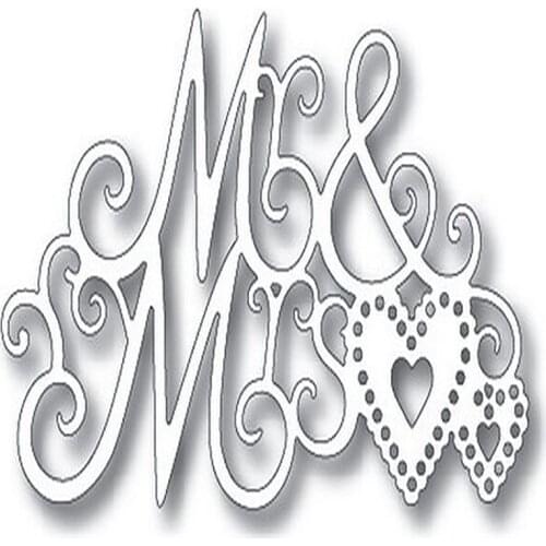 New 2021Mr & Mrs Metal Cutting Dies for DIY Scrapbooking and Card Making Decorative Embossing Craft No Stamp