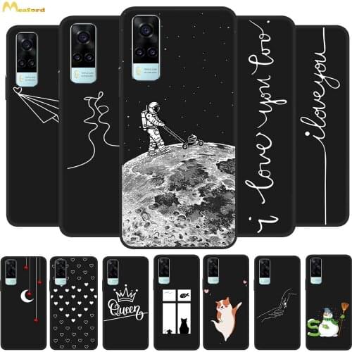Silicone Case for Vivo Y31 V2036 Y19 1915 Y17 1902 Y15 Y12 1904 Cartoon TPU Shell Cases for Vivo Y72 5G Y52S Y7S 1907 1906 Cover