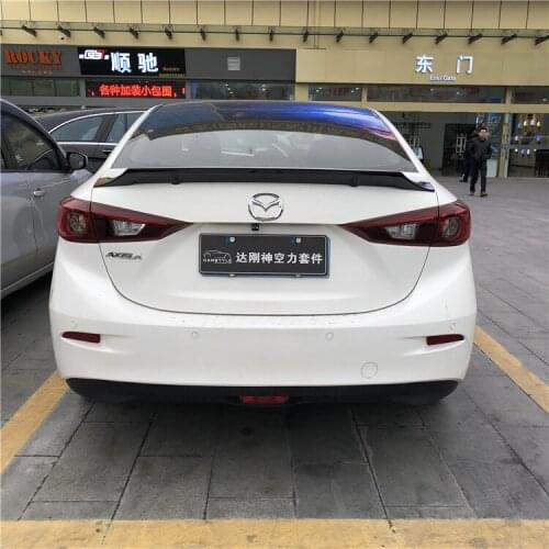 For MAZDA Axela Spoiler 2014-2016 MAZDA Axela High Quality ABS Material Car Rear Wing Primer Color Rear Spoiler