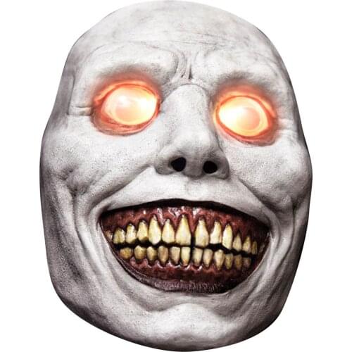 Halloween Scary Masque With Glowing Eyes Costume Party Props Lightweight Flexible And Non-toxic Material Suitable For Most Show