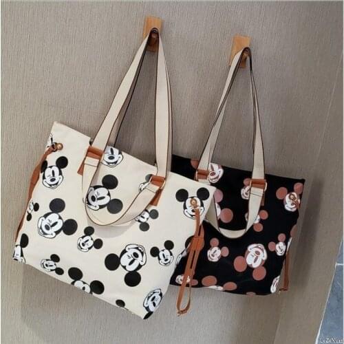 Disney Mickey Mouse tote bag cartoon pu messenger shoulder bag women handbag shopping bag